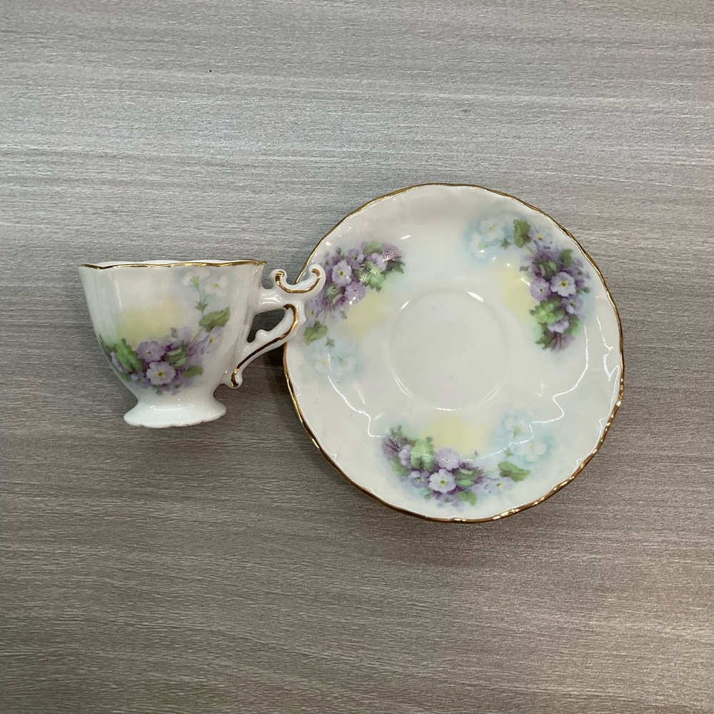 ANTIQUE B. RAINEY TEACUP AND SAUCER
